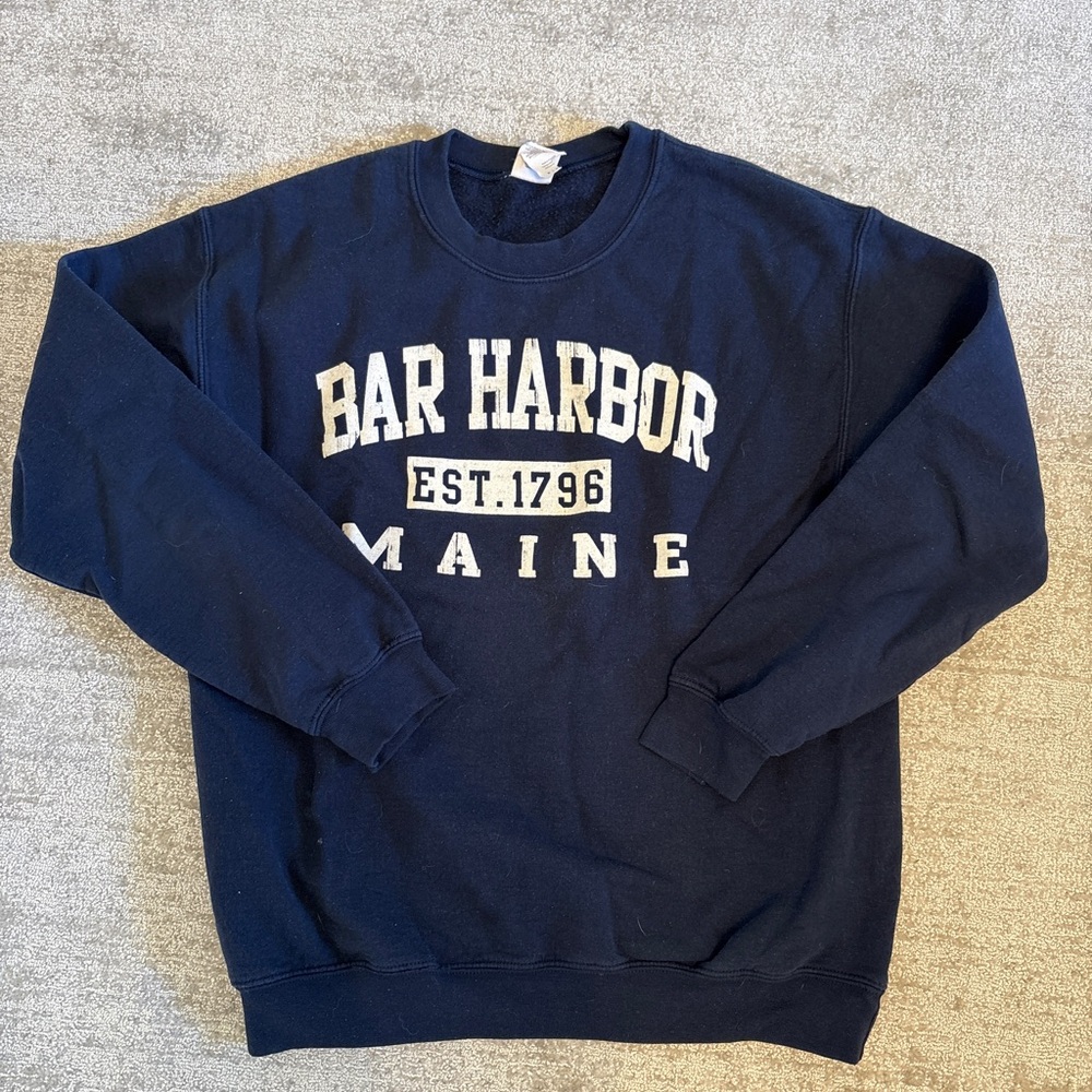 Navy Blue Bar Harbor Maine Sweater